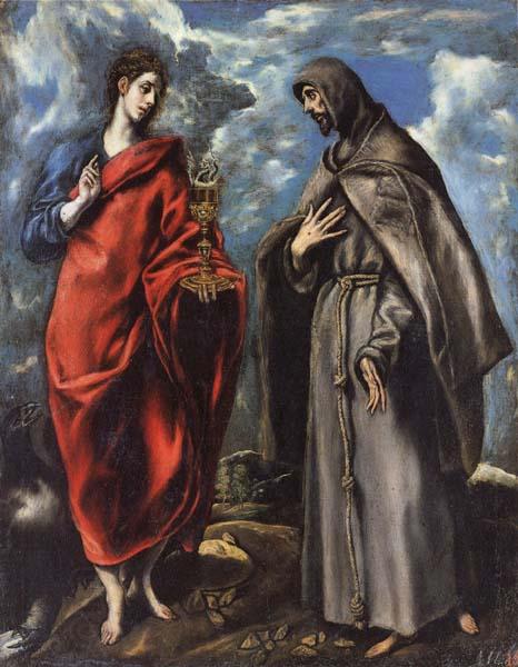 El Greco SS.John the Evangelist and Francis China oil painting art